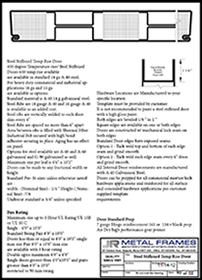 This link will take you to JR Metal Frames PDF about Steel Stiffened Temp Rise Doors.