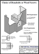Existing Wall Anchor, EWA PDF provided by JR Metal Frames.