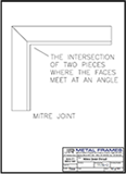 Mitre Joint PDF provided by JR Metal Frames.