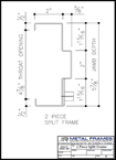 2 Piece Split Frame PDF provided by JR Metal Frames.