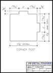 Corner Post PDF provided by JR Metal Frames.