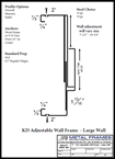KD Adjustable Wall Frame Large Wall provided by JR Metal Frames.